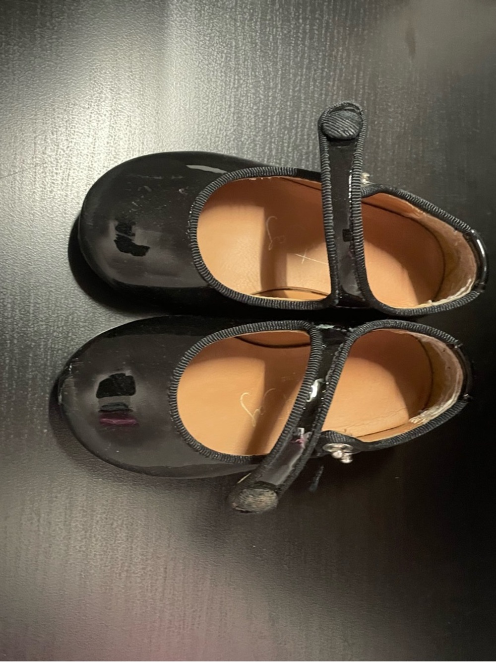 Girl Size 22 Black Patent Leather Mary Jane’s